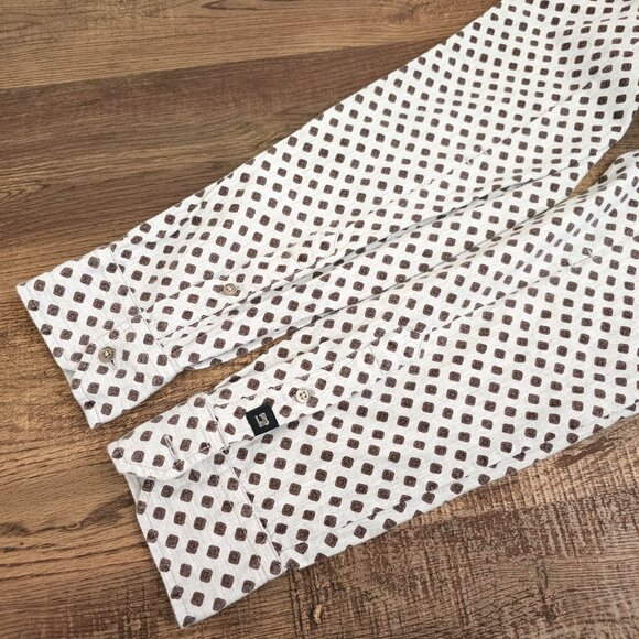 Scotch & Soda Block Print 100% Cotton Wake Up Call Regular Fit Button Up Shirt L - Picture 10 of 11